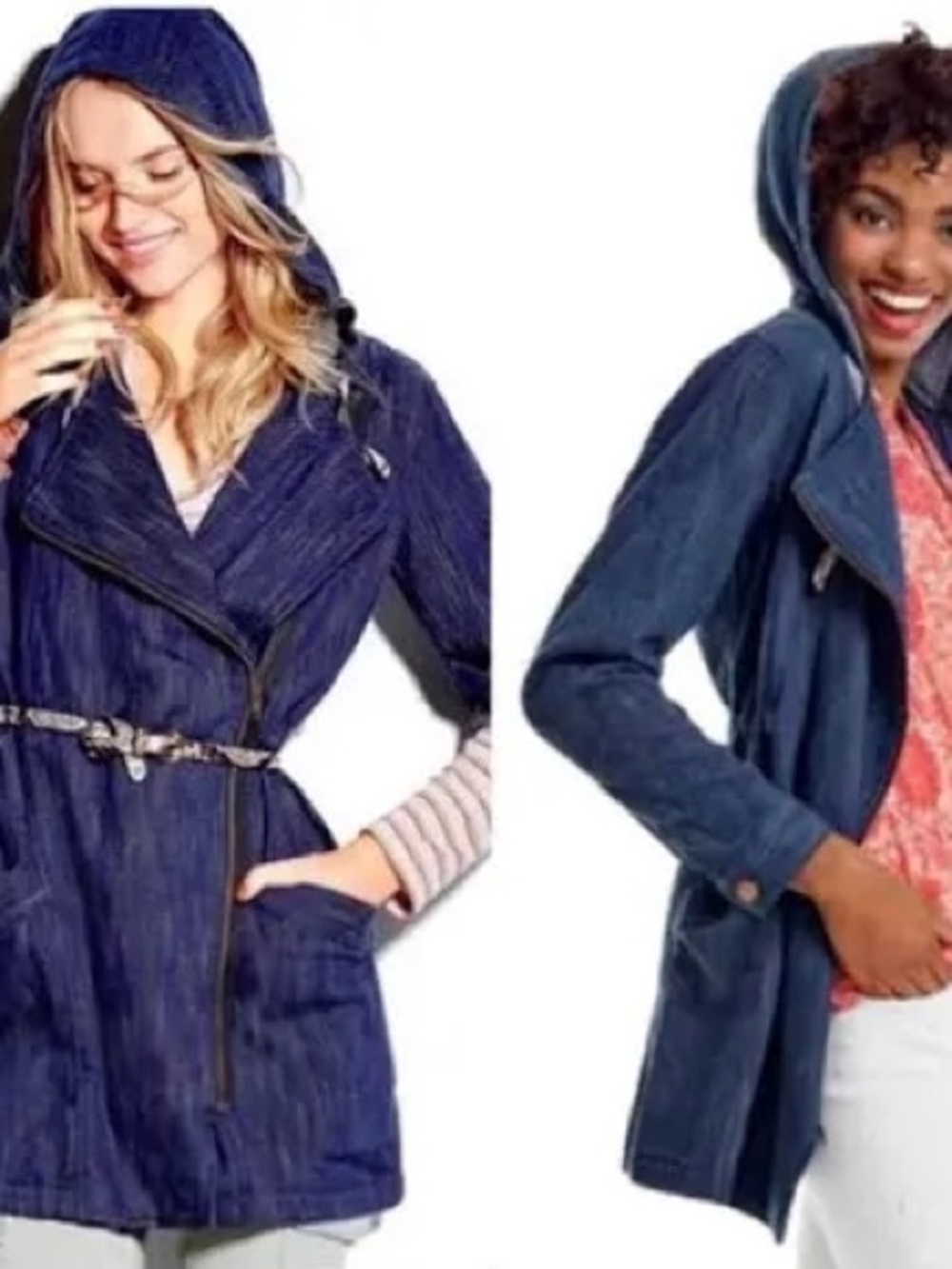 Cabi L Denim Hooded Long Jacekt